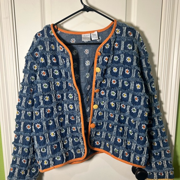 Jackets & Blazers - Blue Bayou Floral Textured Cardigan
